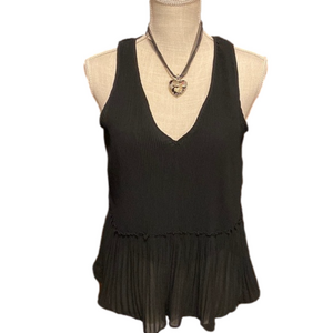Zara Ribbed Sleeveless Blouse